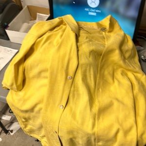 Tommy Bahama Men’s Yellow T-Shirt Button Up
